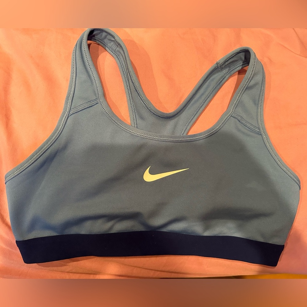 Nike Women's Gray and Black Sports Bra